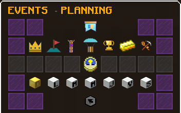 Le menu des events